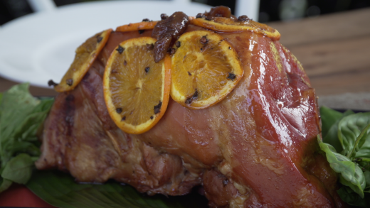 Fig And Ginger Glazed Ham